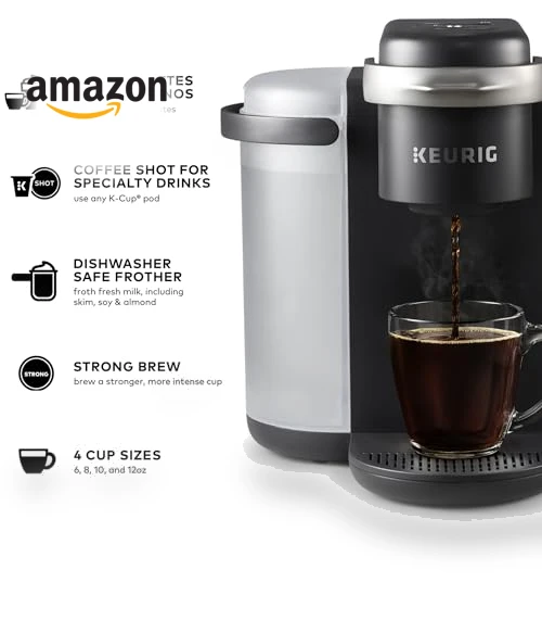Single Serve Coffee, Latte and Cappuccino Maker with Milk Frother — Coffee & Espresso Combos, Keurig
