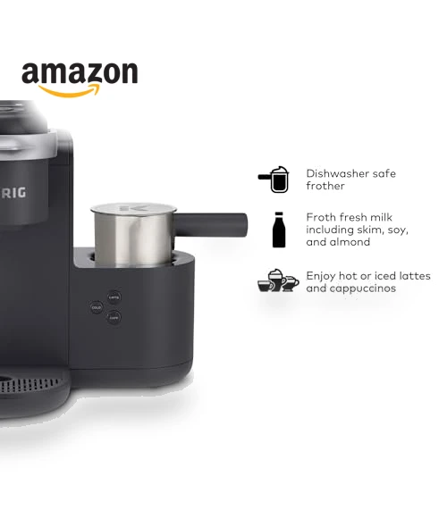 Single Serve Coffee, Latte and Cappuccino Maker with Milk Frother — Coffee & Espresso Combos, Keurig