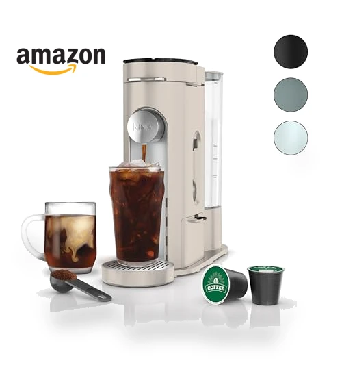 Single-Serve Coffee Maker, K-Cup Pod Compatible, Brews Grounds, Compact Design — Single-Cup Coffee Makers, Ninja