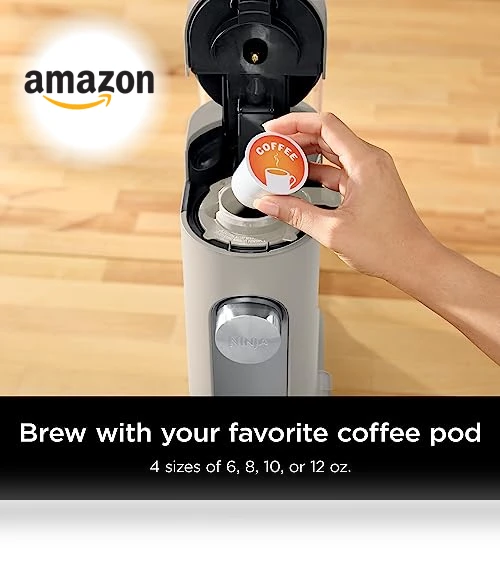 Single-Serve Coffee Maker, K-Cup Pod Compatible, Brews Grounds, Compact Design — Single-Cup Coffee Makers, Ninja