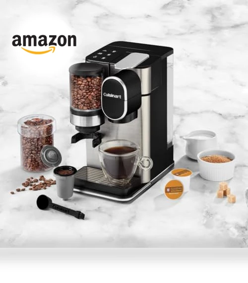 Single Serve Coffee Maker with Integrated Coffee Grinder, Stainless Steel — Single-Cup Coffee Makers, Cuisinart