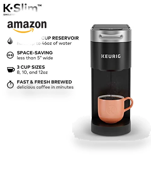 Single Serve K-Cup Pod Coffee Maker, Multistream Technology, 3 Brew Sizes, Slim Design — Single-Cup Coffee Makers, Keurig