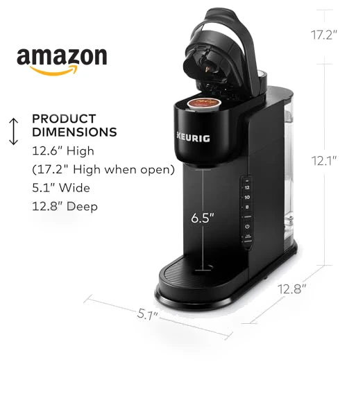 Single Serve K-Cup Pod Coffee Maker, 3 Brew Sizes, Strong Button Feature, 42oz Removable Reservoir — Single-Cup Coffee Makers, Keurig