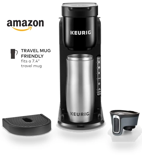 Single Serve K-Cup Pod Coffee Maker, 3 Brew Sizes, Strong Button Feature, 42oz Removable Reservoir — Single-Cup Coffee Makers, Keurig