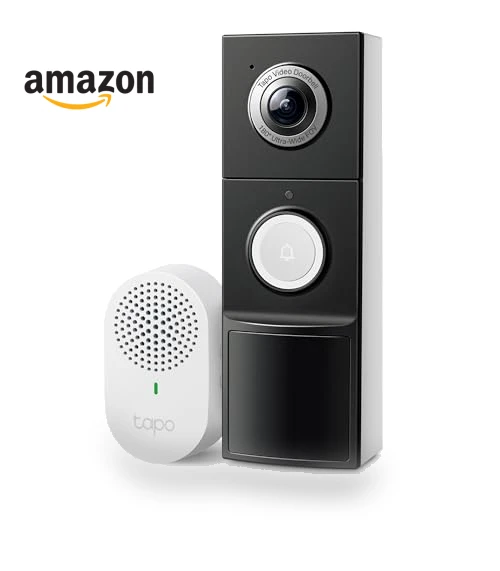 Smart Video Doorbell Camera with Chime, 2K QHD, 180° View — Kits, TP-Link
