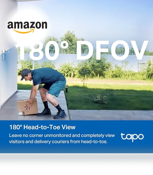 Smart Video Doorbell Camera with Chime, 2K QHD, 180° View — Kits, TP-Link
