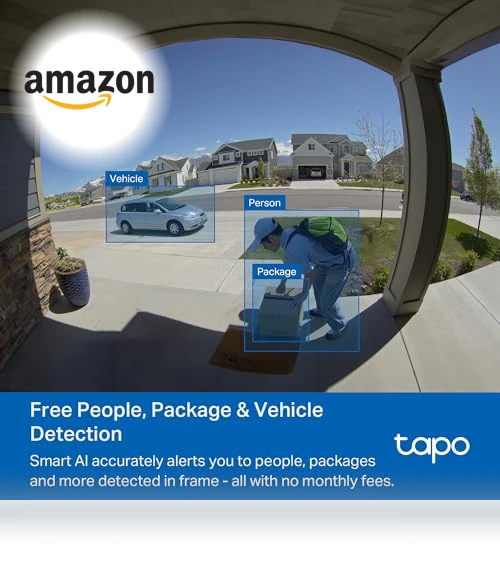 Smart Video Doorbell Camera with Chime, 2K QHD, 180° View — Kits, TP-Link