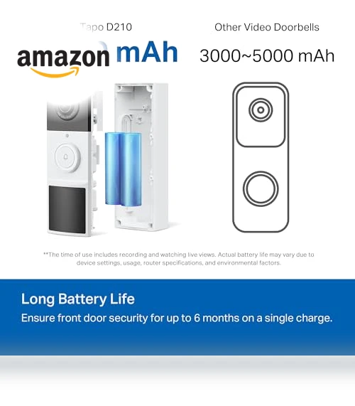 Smart Video Doorbell Camera Wireless with Chime, 2K with Full Color Night Vision & Spotlights — Smart Home Security, TP-Link