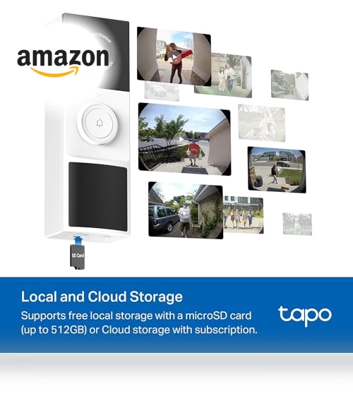 Smart Video Doorbell Camera Wireless with Chime, 2K with Full Color Night Vision & Spotlights — Smart Home Security, TP-Link