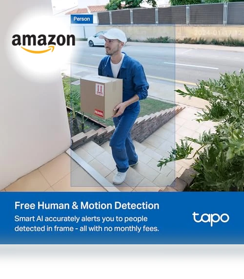 Smart Video Doorbell Camera Wireless with Chime, 2K with Full Color Night Vision & Spotlights — Smart Home Security, TP-Link
