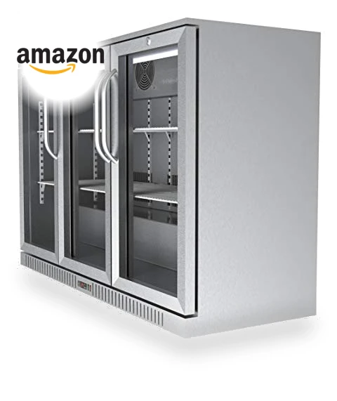 Triple Door Refrigerator, Stainless Steel, 11.3 Cubic Feet — Drink Coolers, KoolMore