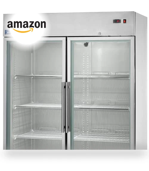 Two Door Glass Reach-In Refrigerator, 49 cu. ft, Stainless Steel — Mini Fridges, Arctic Air