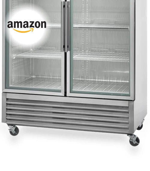 Two Door Glass Reach-In Refrigerator, 49 cu. ft, Stainless Steel — Mini Fridges, Arctic Air