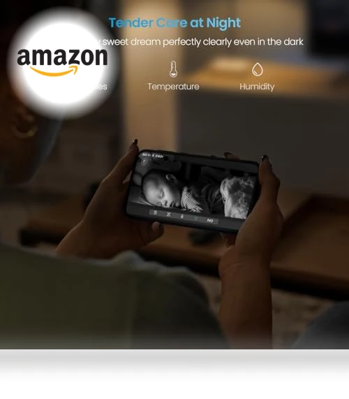 Video Baby Monitor with Camera and Audio - 1080P FHD, Night Vision, Motion Detection — Baby Monitors, iegeek