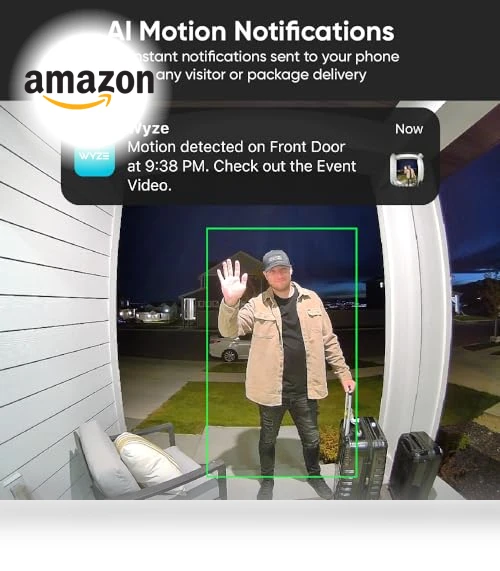Video Doorbell with Two-Way Audio, 2K Video, Color Night Vision — Kits, Wyze