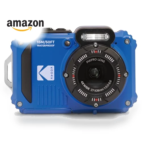 Rugged Waterproof WiFi Digital Camera 16MP 4X Optical Zoom 1080P Full HD Video — Adventure & Sports Cameras, KODAK
