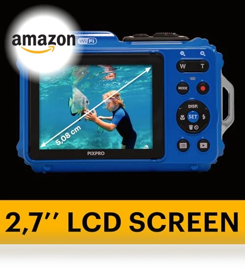 Rugged Waterproof WiFi Digital Camera 16MP 4X Optical Zoom 1080P Full HD Video — Adventure & Sports Cameras, KODAK