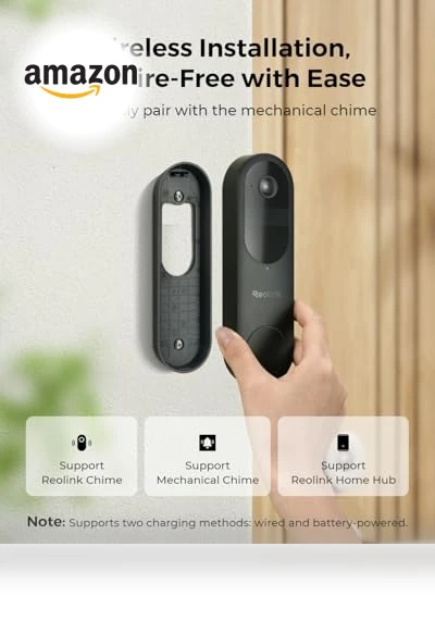 2K Wireless Video Doorbell Camera with Head-to-Toe View — Smart Home Security, Reolink