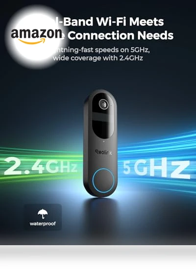 2K Wireless Video Doorbell Camera with Head-to-Toe View — Smart Home Security, Reolink
