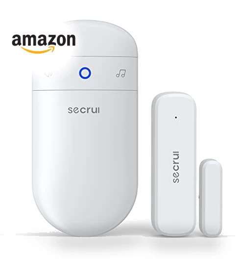 Wireless Door Open Sensor Chime with Adjustable Volume, 400ft Range, 52 Chimes — Chimes, SECRUI