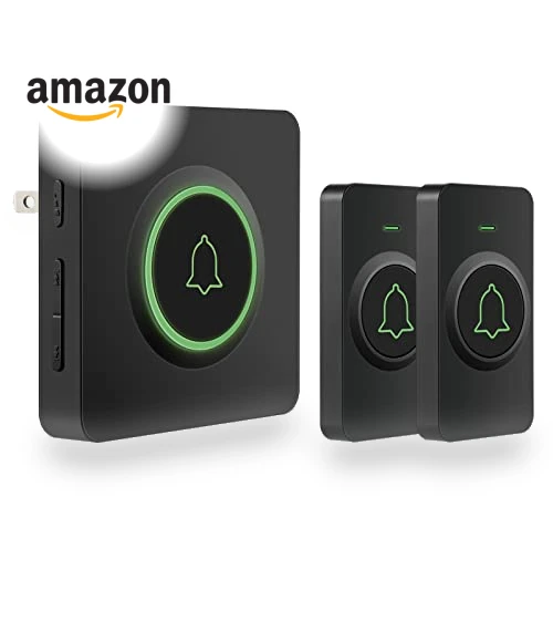 Wireless Doorbell with 1300 Feet Range, 56 Melodies & Waterproof Design — Push Buttons, AVANTEK