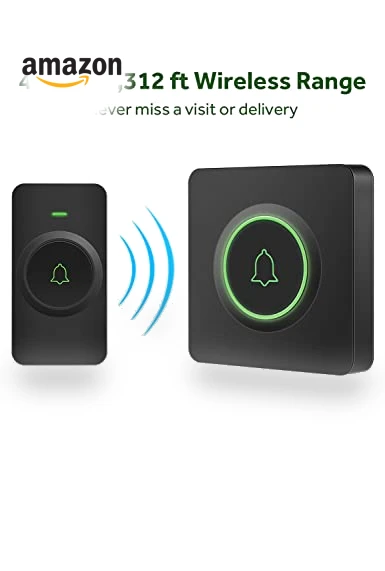 Wireless Doorbell with 1300 Feet Range, 56 Melodies & Waterproof Design — Push Buttons, AVANTEK