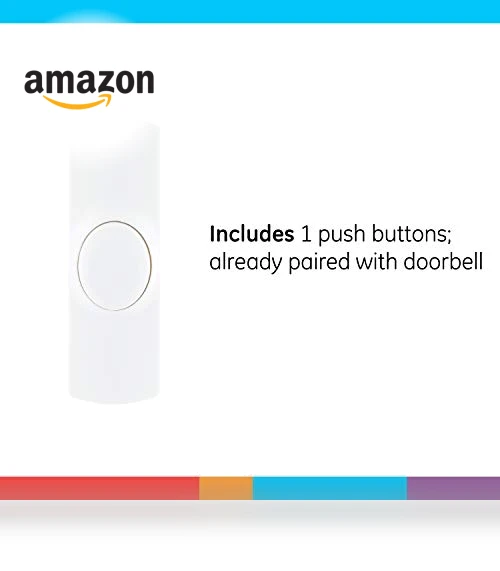 Wireless Doorbell Kit with Plug-In Receiver, 2 Melodies, 150 Ft Range — Push Buttons, GE