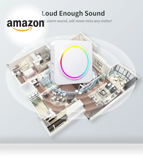 Wireless Doorbell Kit with 3 Receivers & 2 Buttons, 1000ft Range, 32 Melodies — Kits, PHYSEN
