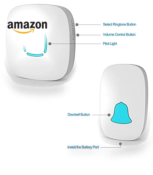 Waterproof Wireless Doorbell Chime Kit with 36 Chimes, Adjustable Volume, 1000ft Range — Kits, Lovin Product