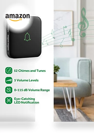 Wireless Door Bell with 52 Melodies and 1000 Feet Range — Kits, AVANTEK