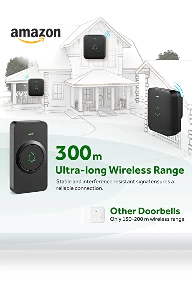 Wireless Door Bell with 52 Melodies and 1000 Feet Range — Kits, AVANTEK
