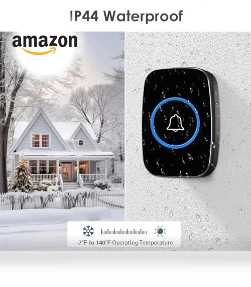 Waterproof Wireless Doorbell Kit with 1000ft Range — Kits, Full House
