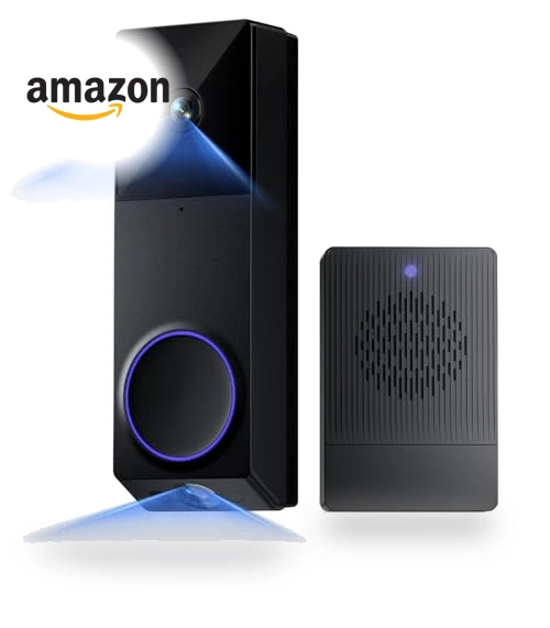 Wireless Duo Cam Video Doorbell with Chime, 2K Full HD, Color Night Vision — Smart Home Security, Wyze
