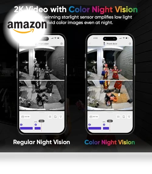Wireless Duo Cam Video Doorbell with Chime, 2K Full HD, Color Night Vision — Smart Home Security, Wyze