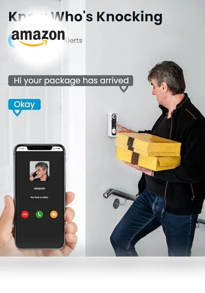 Wireless Video Doorbell with Chime, 1080P FHD, Voice Changer, PIR Motion Detection — Kits, iegeek