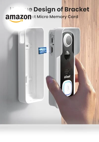 Wireless Video Doorbell with Chime, 1080P FHD, Voice Changer, PIR Motion Detection — Kits, iegeek