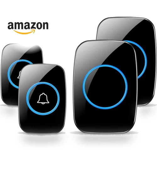 Waterproof Wireless Doorbell Kit with 1000 Feet Range and 60 Chime Options — Kits, Full House
