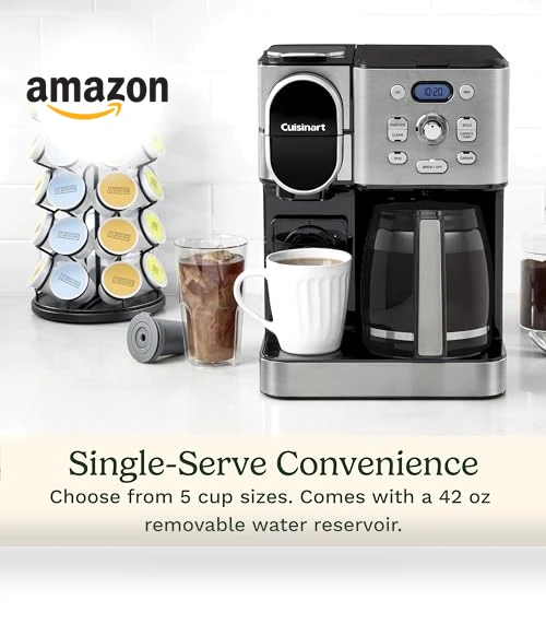 12-Cup Glass Carafe Coffee Maker with Single Server Brewer — Single-Cup Coffee Makers, Cuisinart