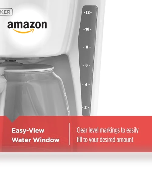 12-Cup Digital Coffee Maker, Programmable, Washable Basket Filter, Auto Brew — Coffee & Espresso Combos, BLACK+DECKER