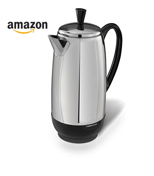 12 Cup Electric Coffee Percolator with Stainless Steel Basket — Electric Coffee Brewers, Farberware