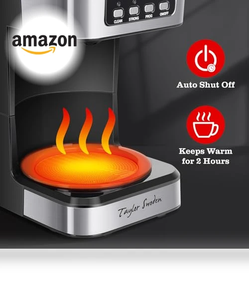 12-Cup Programmable Coffee Maker with Strength Brew Options — Coffee & Espresso Combos, Taylor Swoden
