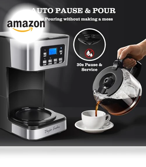 12-Cup Programmable Coffee Maker with Strength Brew Options — Coffee & Espresso Combos, Taylor Swoden