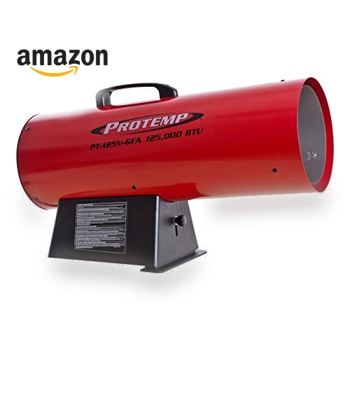 125,000 BTU Propane Forced Air Heater for Large Spaces — Portable Propane Heaters, Pro-Temp