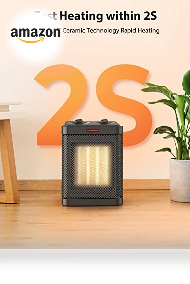 1500W PTC Ceramic Space Heater with Thermostat — Portable Heating Solutions, Pereysi