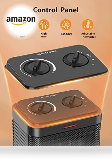 1500W PTC Ceramic Space Heater with Thermostat — Portable Heating Solutions, Pereysi