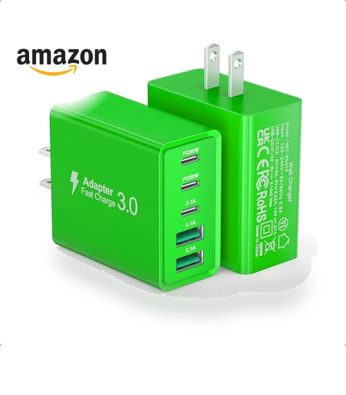 50W USB C Fast Charger Block, 5-Port Type C Wall Charger Brick — Charging Solutions, Qwinjwin