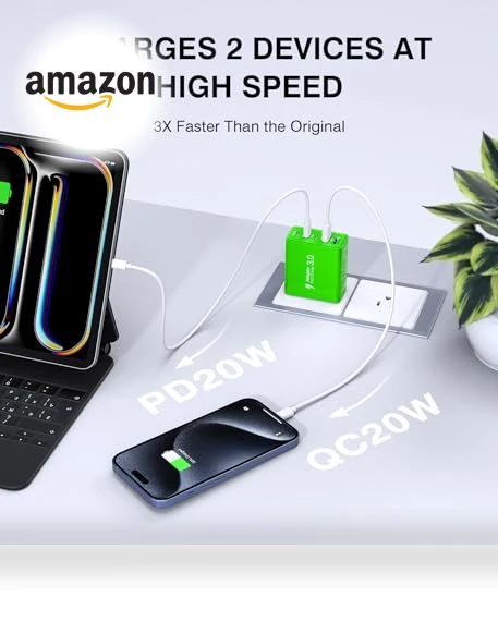 50W USB C Fast Charger Block, 5-Port Type C Wall Charger Brick — Charging Solutions, Qwinjwin