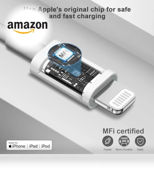 20W USB C Fast Charger with 6FT Cable for iPhone — Charging Solutions, STAMISH