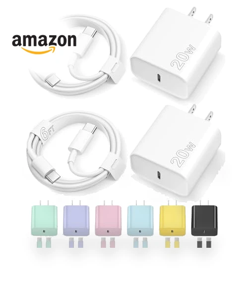 Fast Charging Type C USB C Charger Block with 2 Pack 6FT Cable — Charging Solutions, Shenzhen Dipinle Technology Co., Ltd