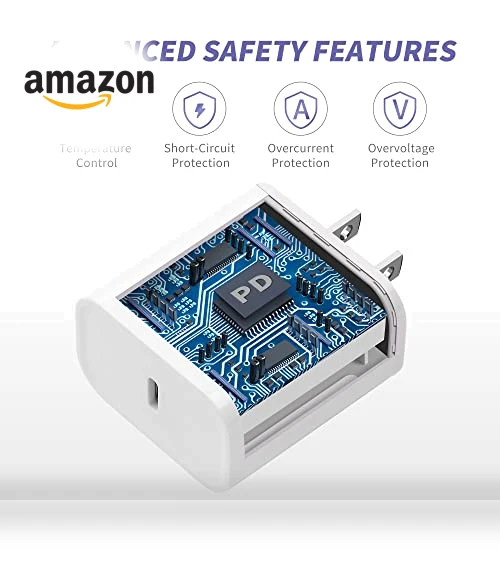 Fast Charging Kit with 20W PD Charger and 6FT USB-C to Lightning Cable — Lightning, MAILESI